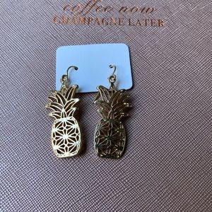 Gold Pineapple Dangles